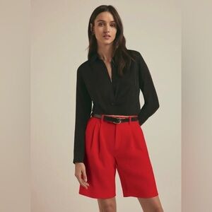 NWT Favorite Daughter Orange Bermuda Dressed Short